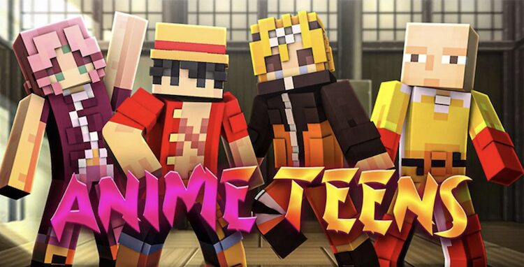 اسکین پک The Anime Teens برای بازی ماینکرفت